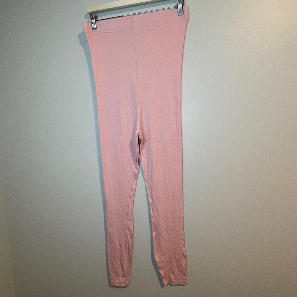 Fabletics Pink Ribbed Leggings